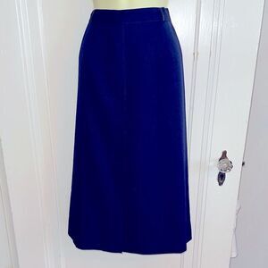 Vintage 70s/80s  Panther Navy Blue‎ Polyester A line Skirt